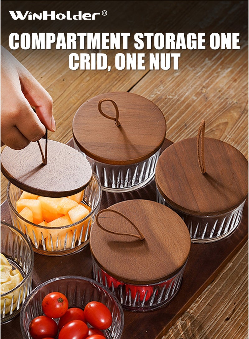 WinHolder Wood Grain Fruit Plate – Versatile Serving Tray for Dried Fruits, Nuts, Candy, Cookies, Chips, and Party Snacks - Image 4